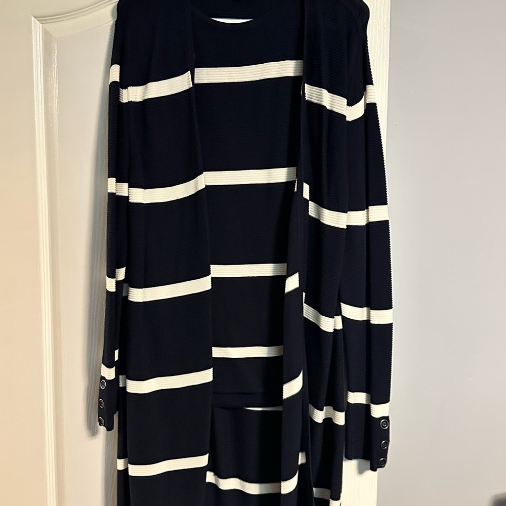Talbots Navy Knit Sweater Set